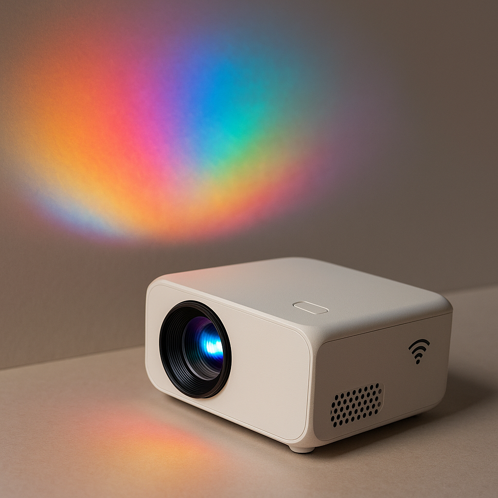 Draagbare mini-beamer met wifi